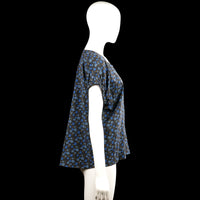 Blouse - Black & Royal Blue - Size 38