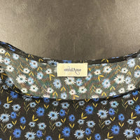 Blouse - Black & Royal Blue - Size 38