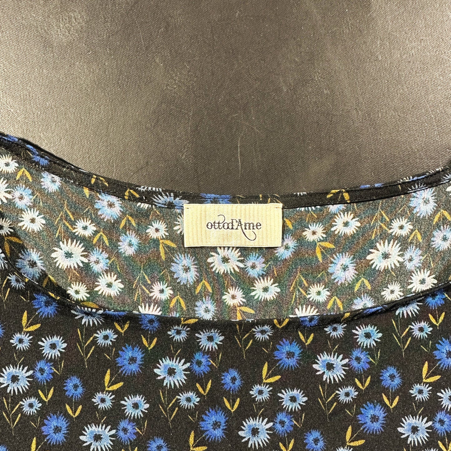 Blouse - Black & Royal Blue - Size 38