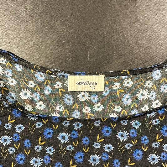 Blouse - Black & Royal Blue - Size 38