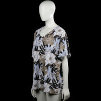 T-shirt - White & Brown - Size XXXL