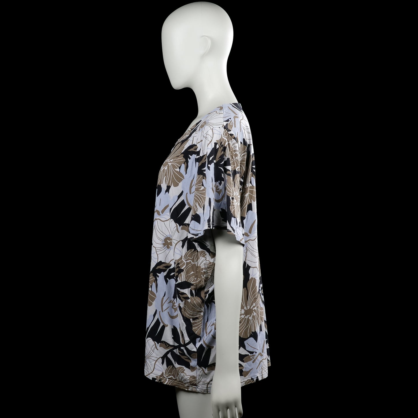 T-shirt - White & Brown - Size XXXL
