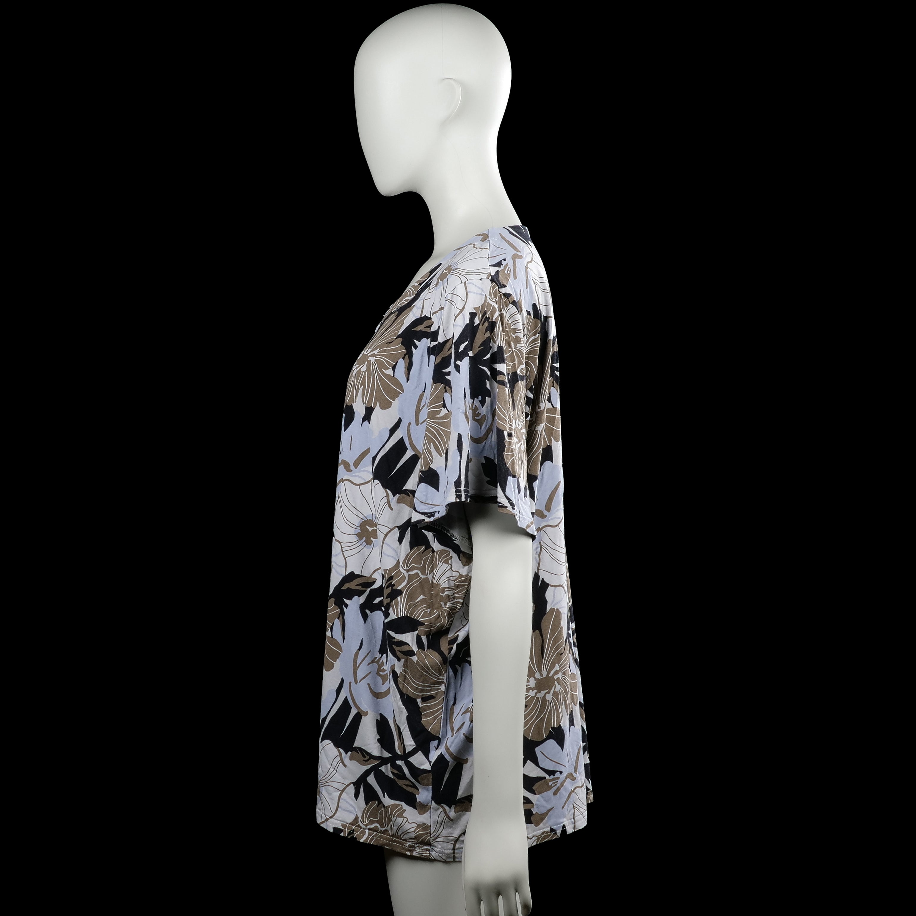 T-shirt - White & Brown - Size XXXL