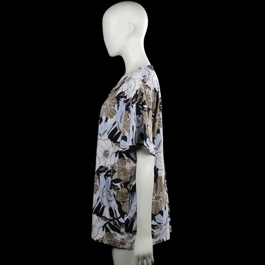 T-shirt - White & Brown - Size XXXL