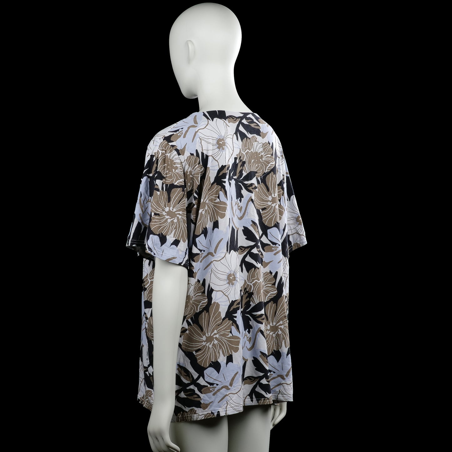 T-shirt - White & Brown - Size XXXL