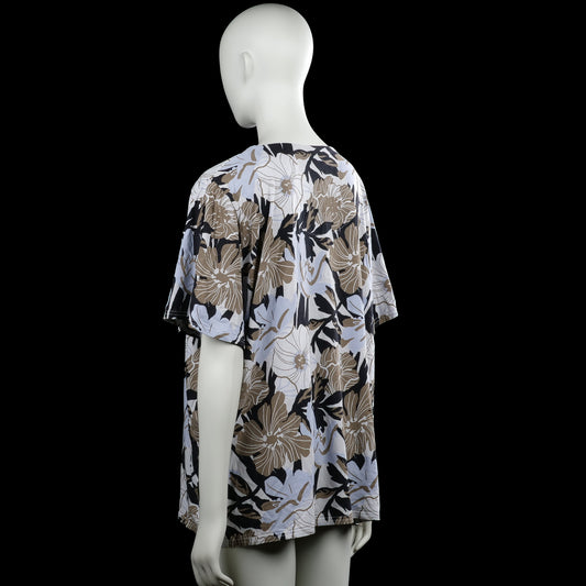 T-shirt - White & Brown - Size XXXL
