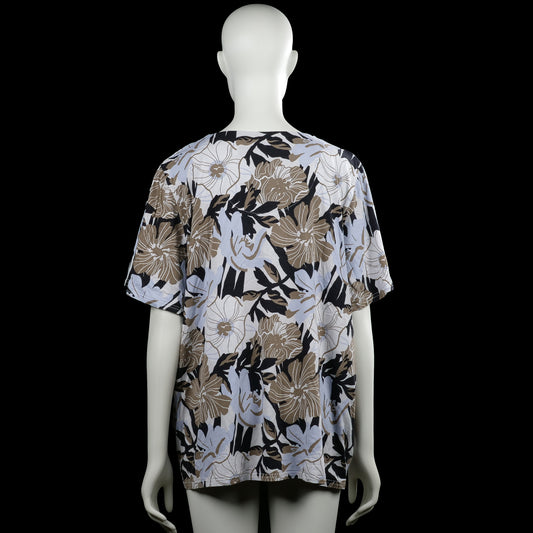 T-shirt - White & Brown - Size XXXL