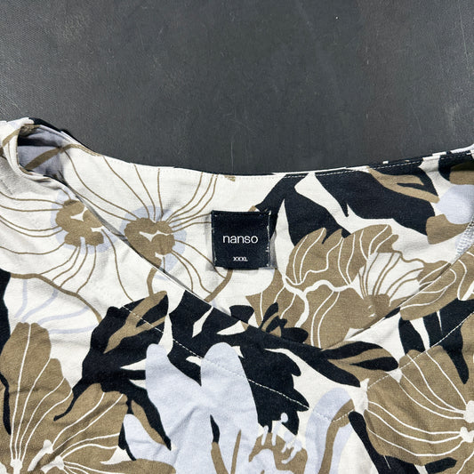 T-shirt - White & Brown - Size XXXL