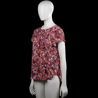 Blouse - Navy & Orange - Size 38