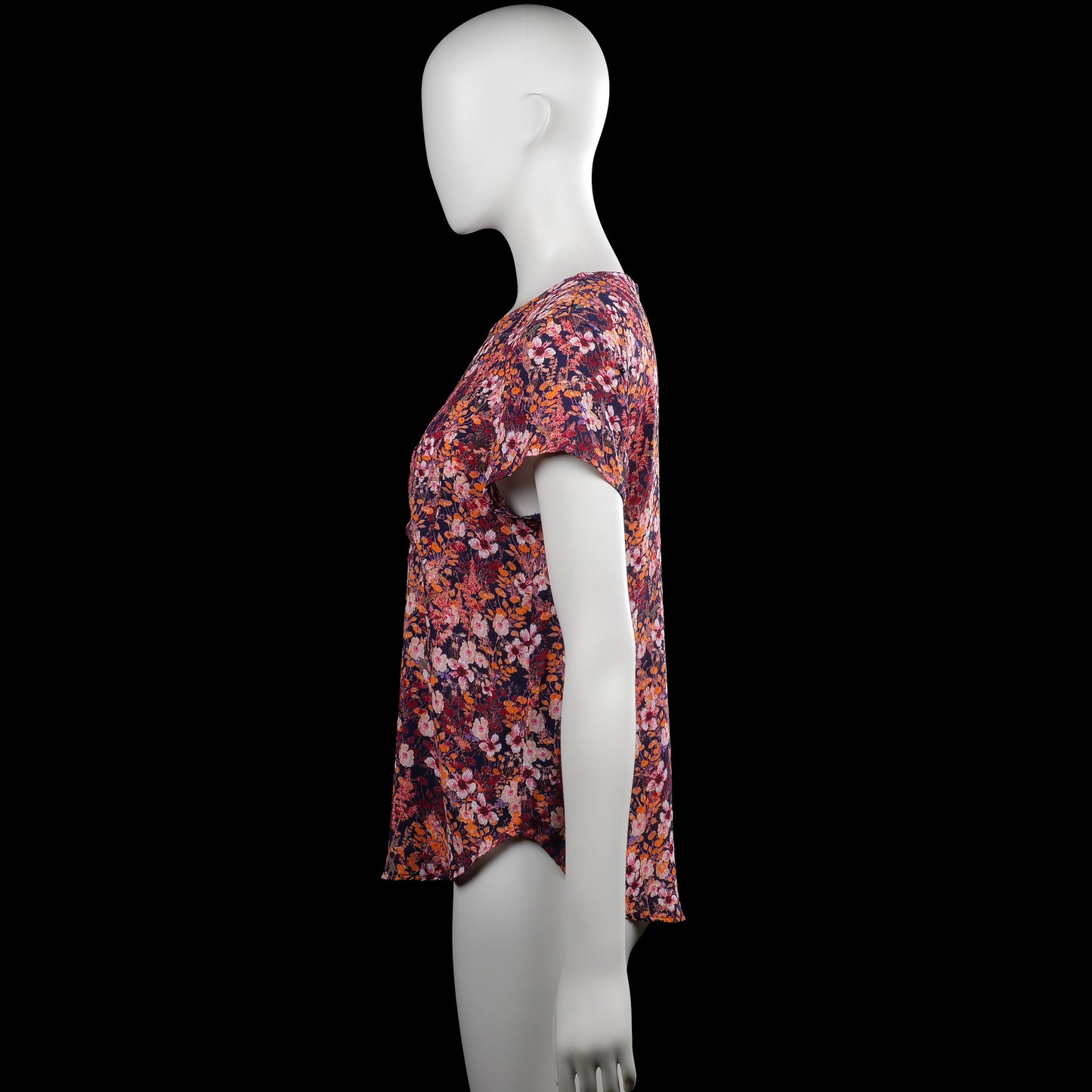 Blouse - Navy & Orange - Size 38