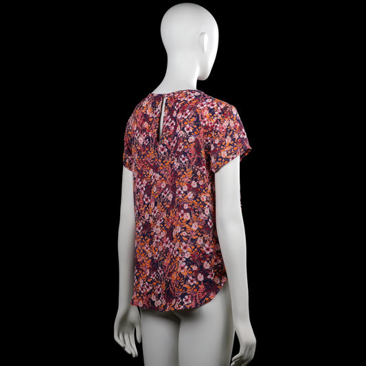 Blouse - Navy & Orange - Size 38