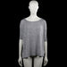 H&M - T-shirt - Gray - Size XS - Gray solid top with a wide boat neckline and short sleeves. Straight hem with plain sleeve cuffs and no visible closures.