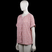 Blouse - Pink & White - Size L