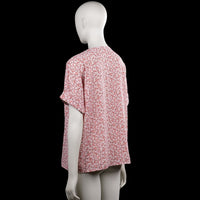 Blouse - Pink & White - Size L