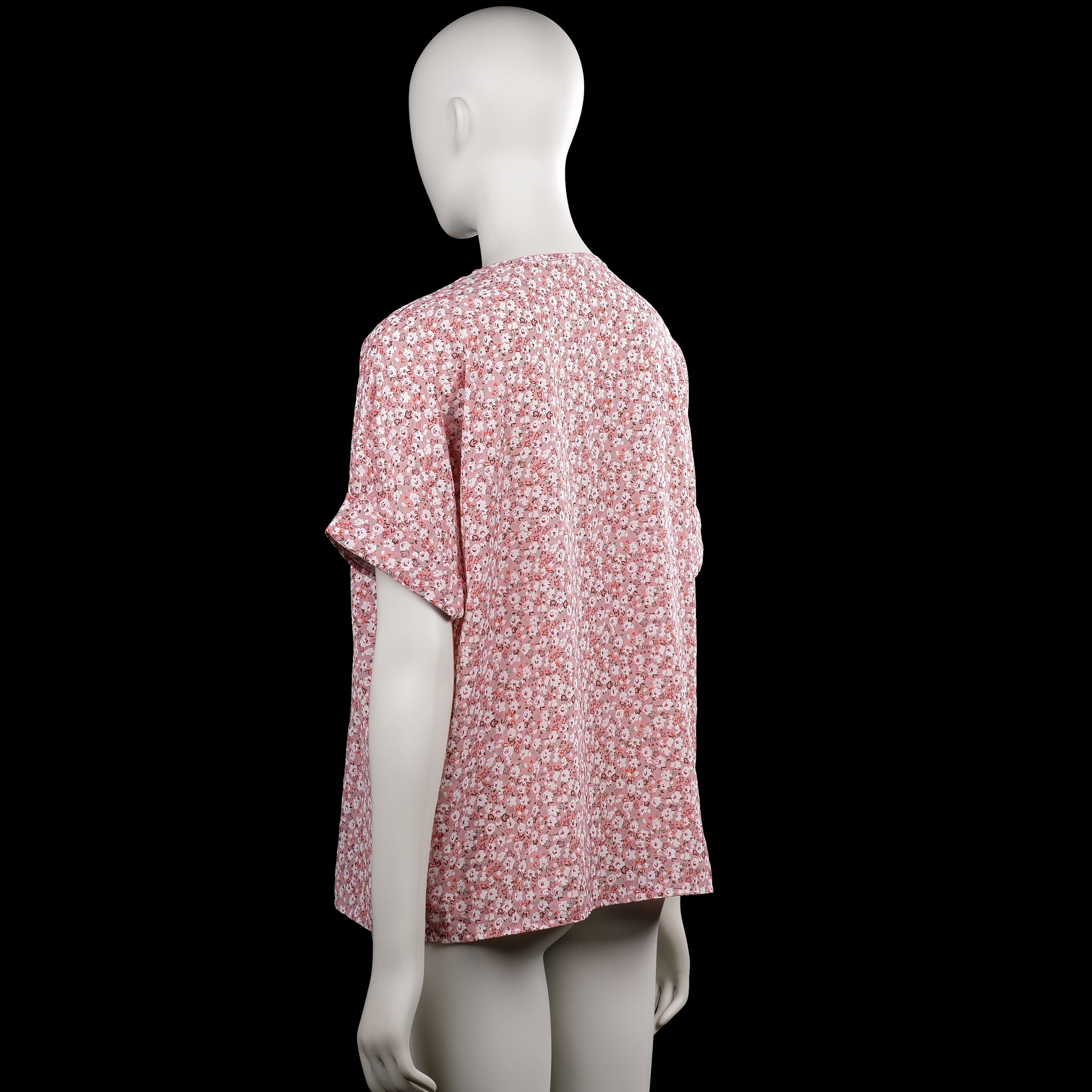 Blouse - Pink & White - Size L
