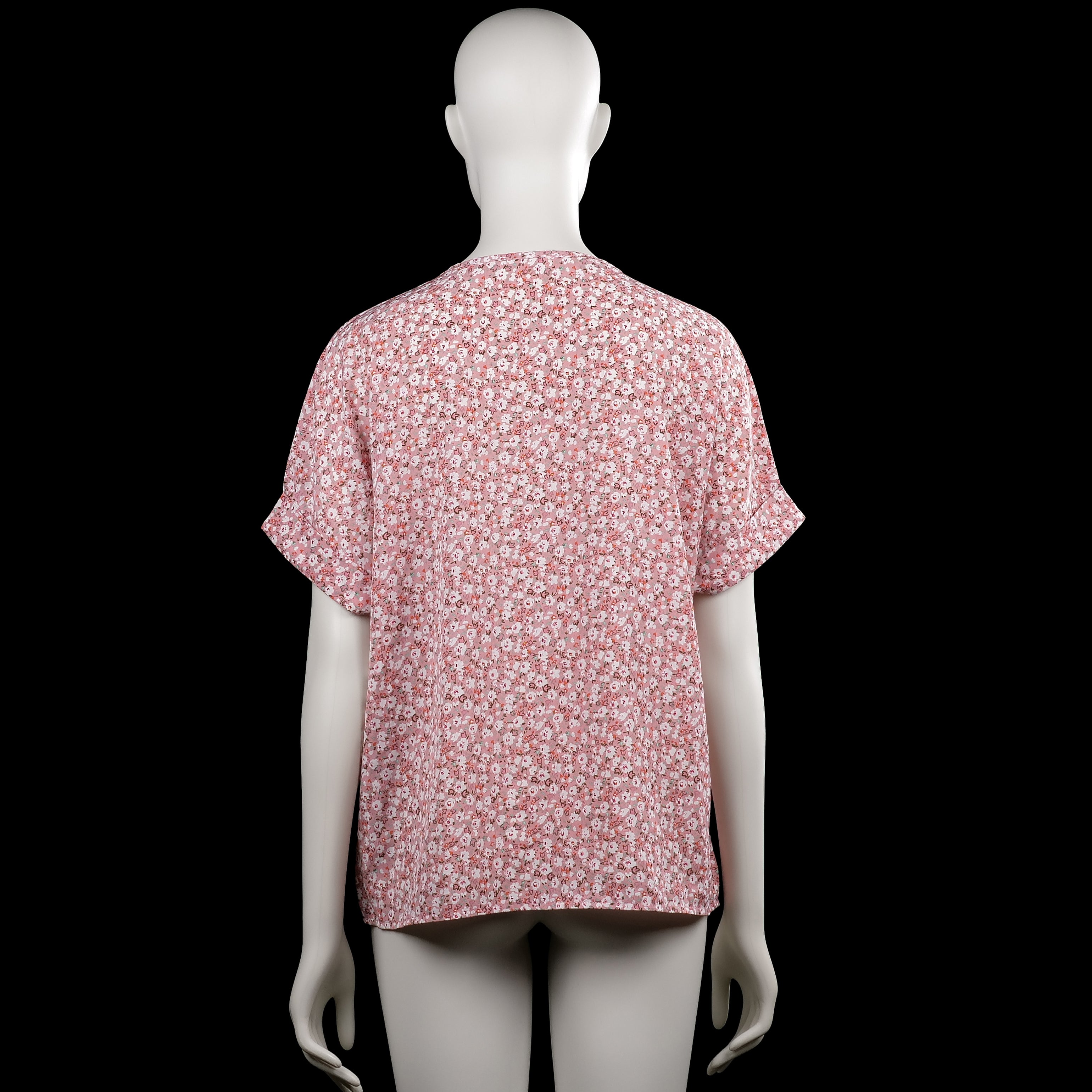 Blouse - Pink & White - Size L