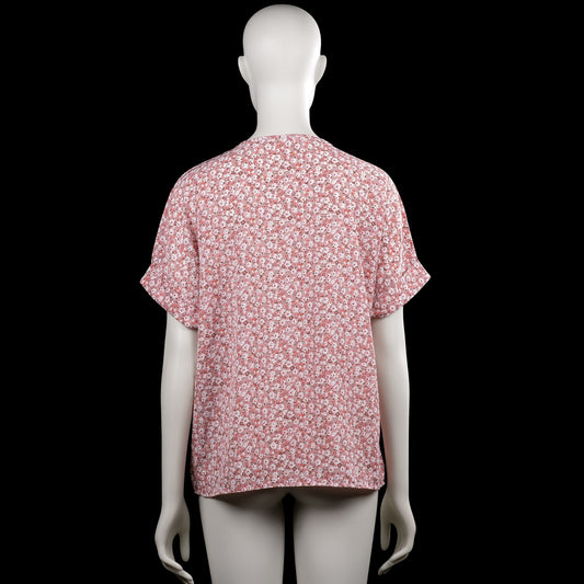 Blouse - Pink & White - Size L