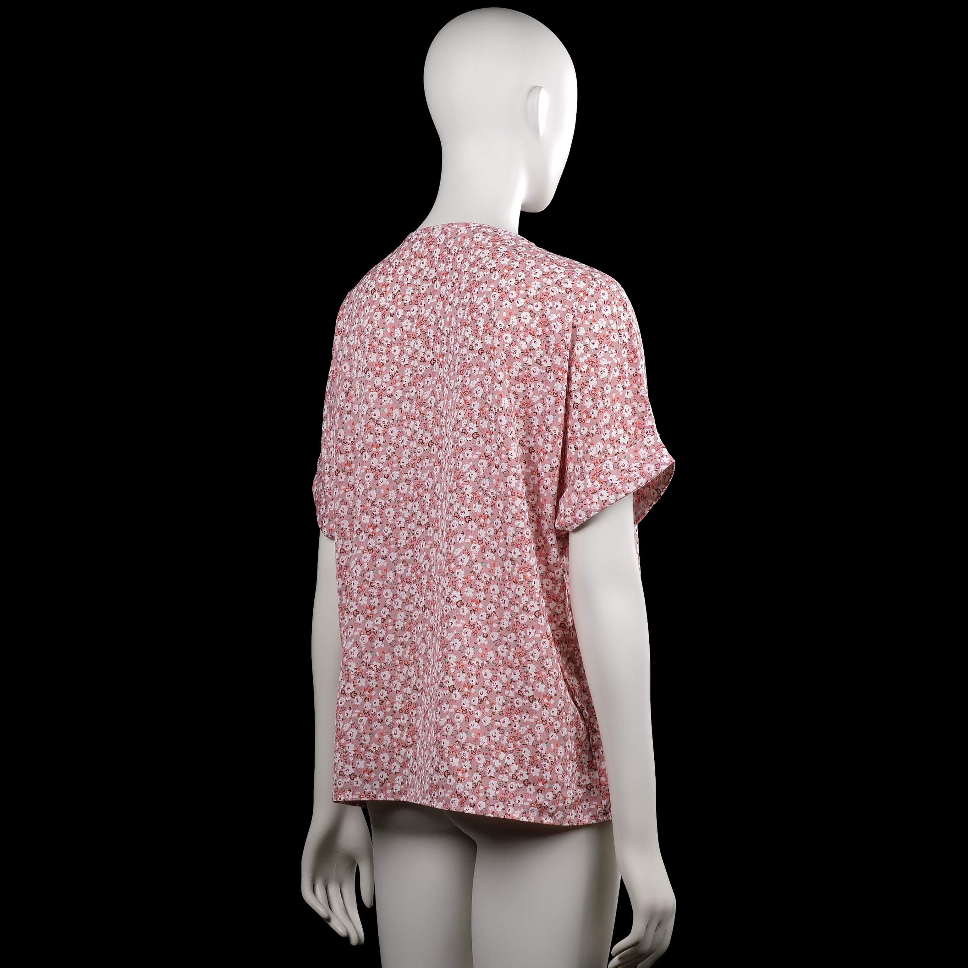 Blouse - Pink & White - Size L