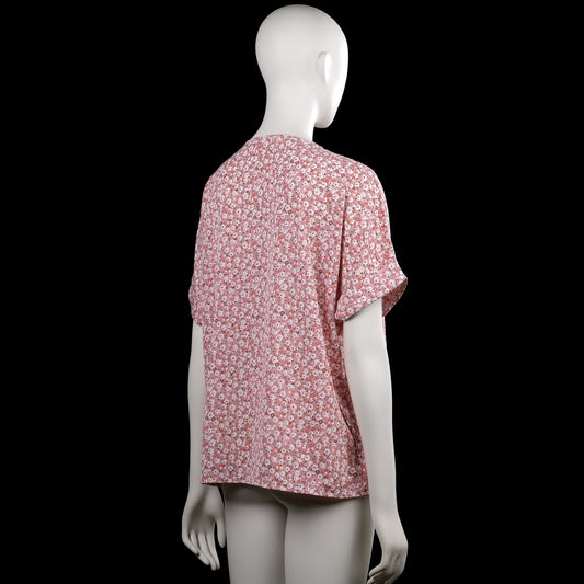 Blouse - Pink & White - Size L