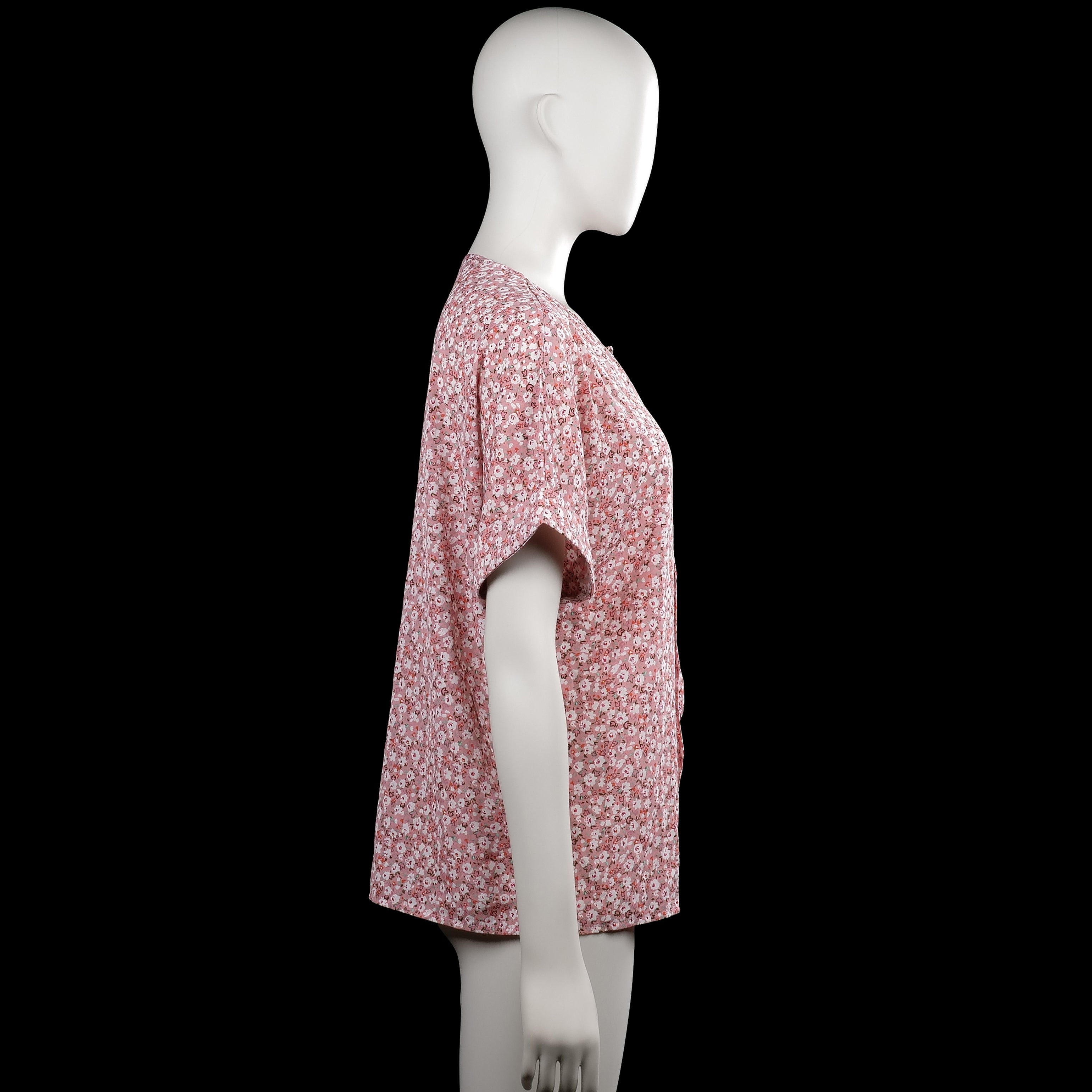 Blouse - Pink & White - Size L