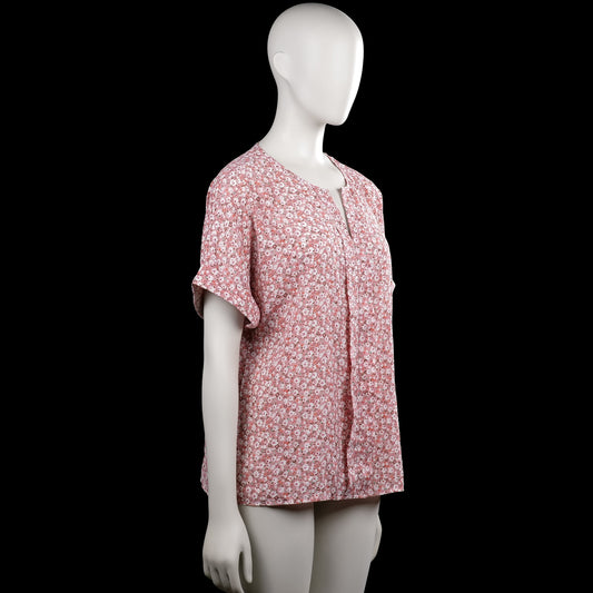 Blouse - Pink & White - Size L