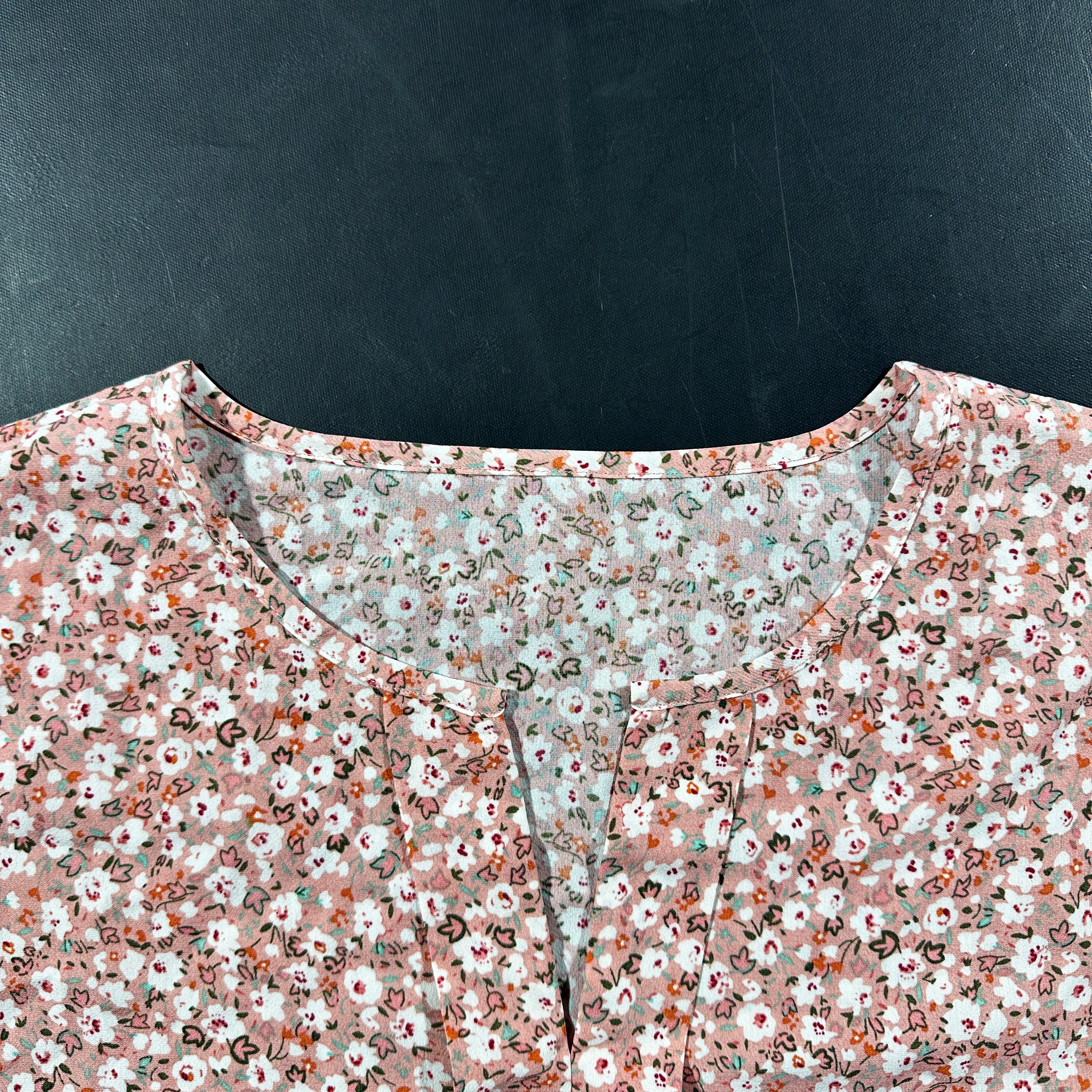 Blouse - Pink & White - Size L