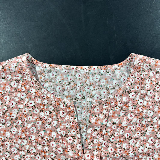 Blouse - Pink & White - Size L
