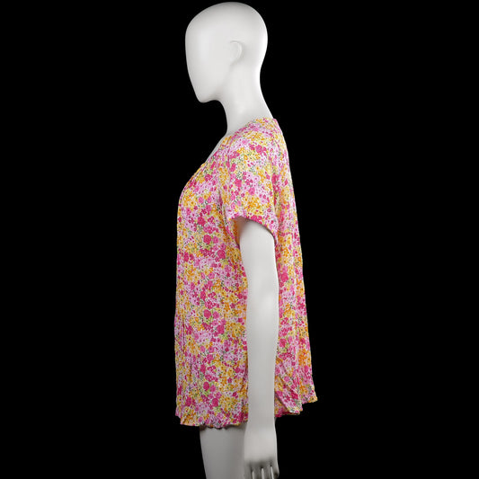 Blouse - Pink & Yellow - Size XXL