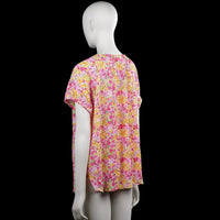 Blouse - Pink & Yellow - Size XXL