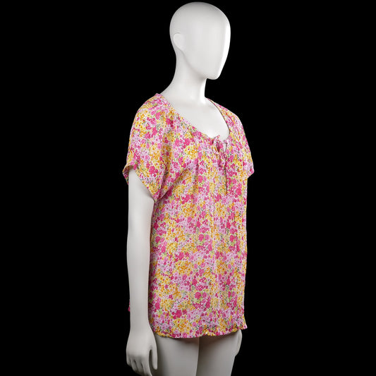 Blouse - Pink & Yellow - Size XXL
