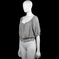 Blouse - White & Black - Size M