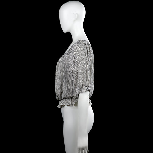 Blouse - White & Black - Size M