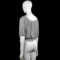 Blouse - White & Black - Size M