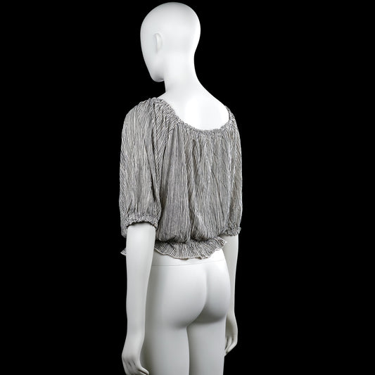 Blouse - White & Black - Size M