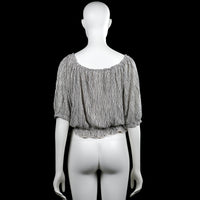 Blouse - White & Black - Size M