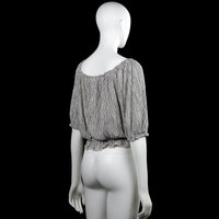 Blouse - White & Black - Size M