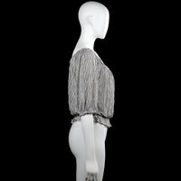 Blouse - White & Black - Size M