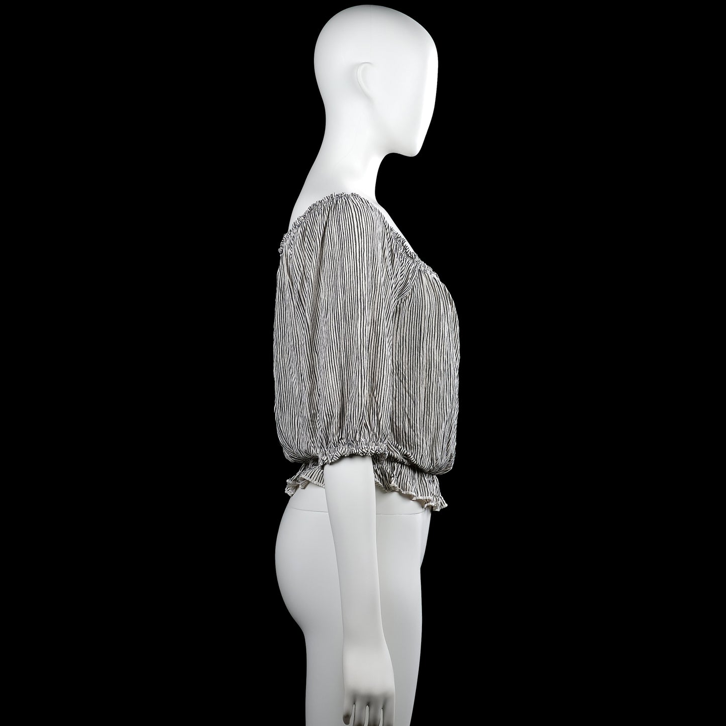 Blouse - White & Black - Size M