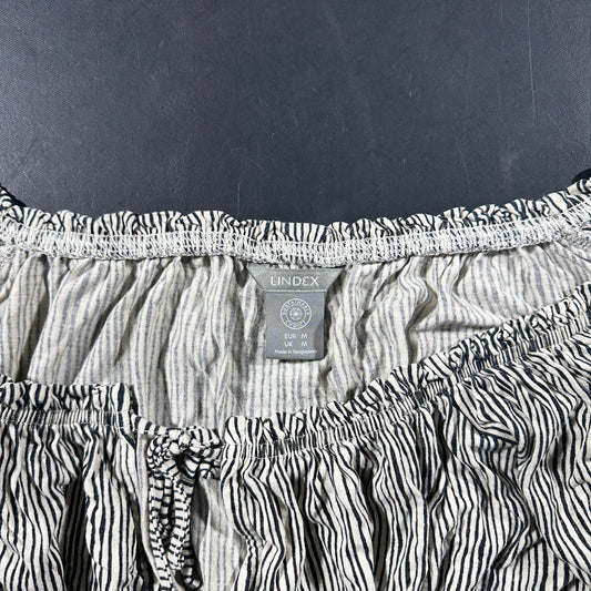 Blouse - White & Black - Size M