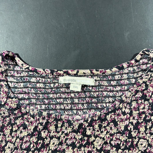 Tunic - Purple & Black - Size XXL