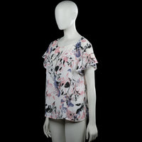 Blouse - White & Pink - Size L