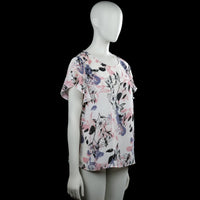 Blouse - White & Pink - Size L