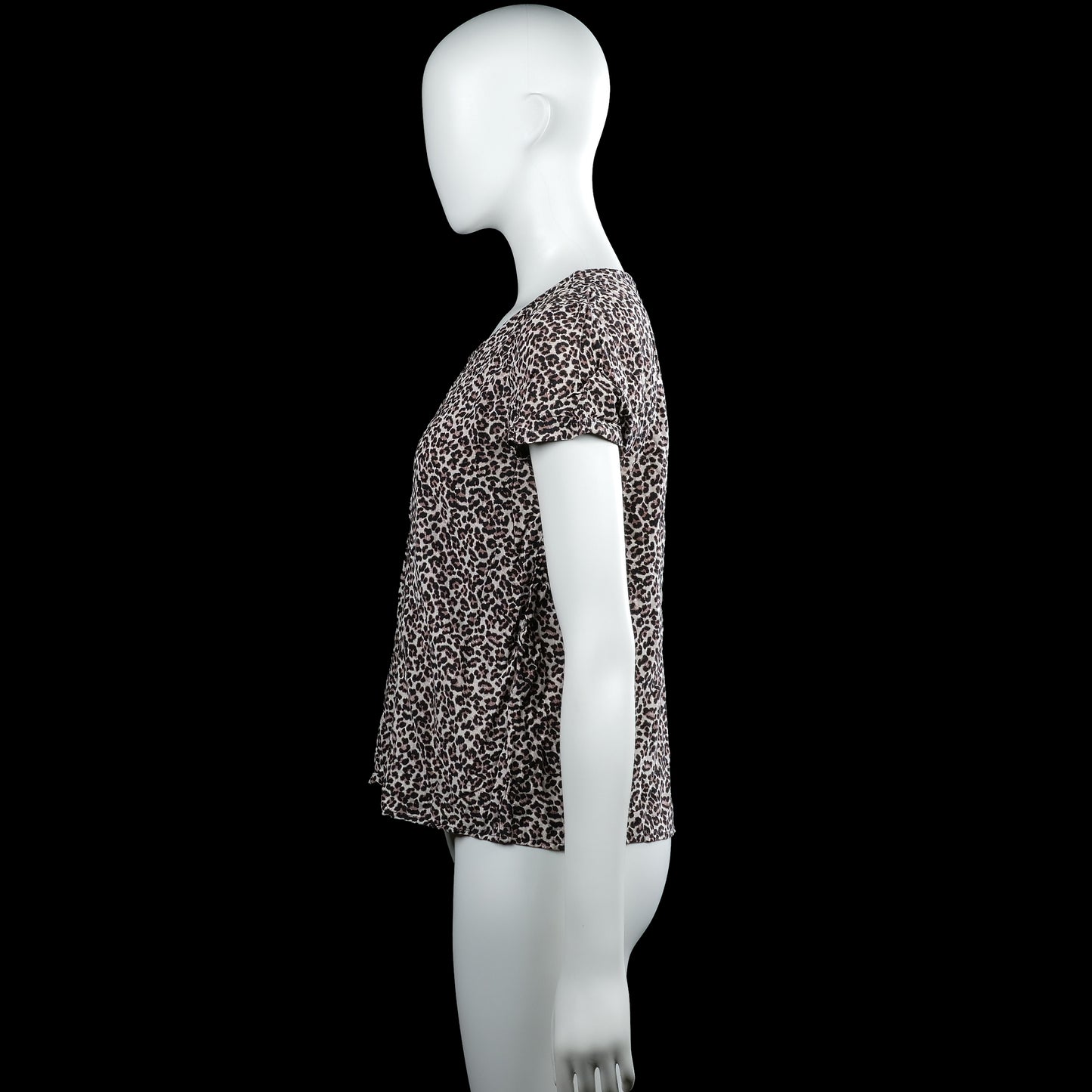 T-shirt - Beige & Black - Size 38