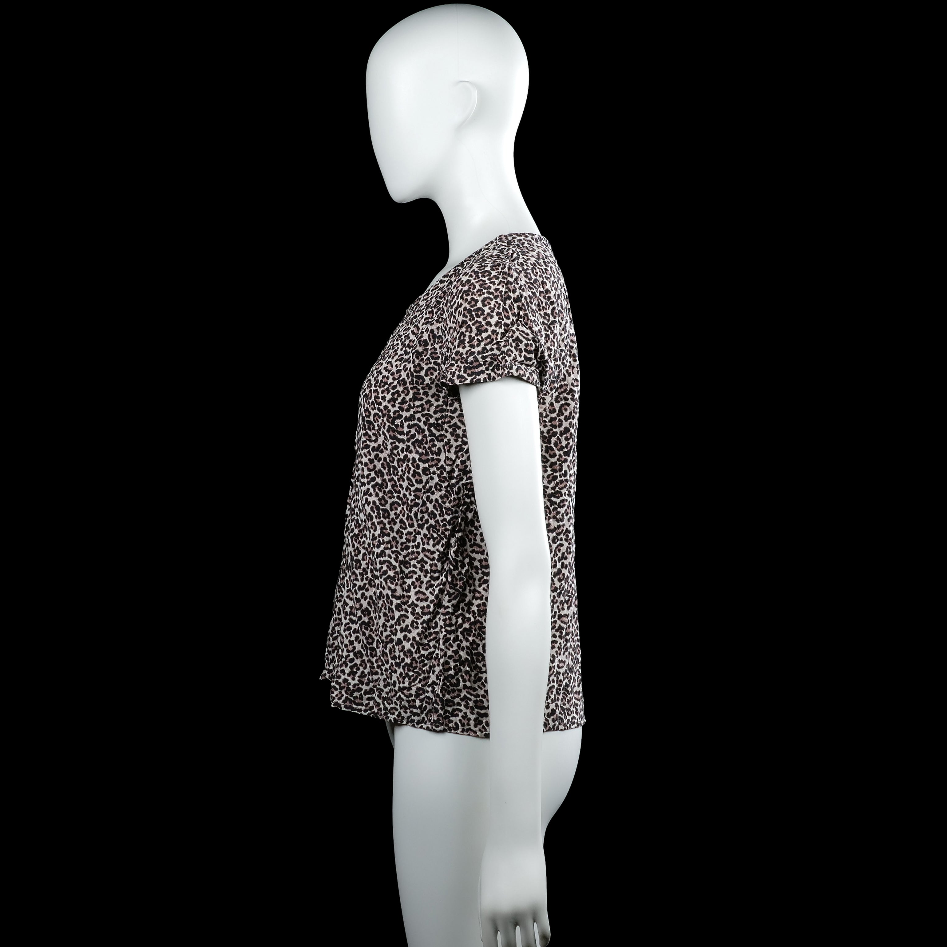 T-shirt - Beige & Black - Size 38
