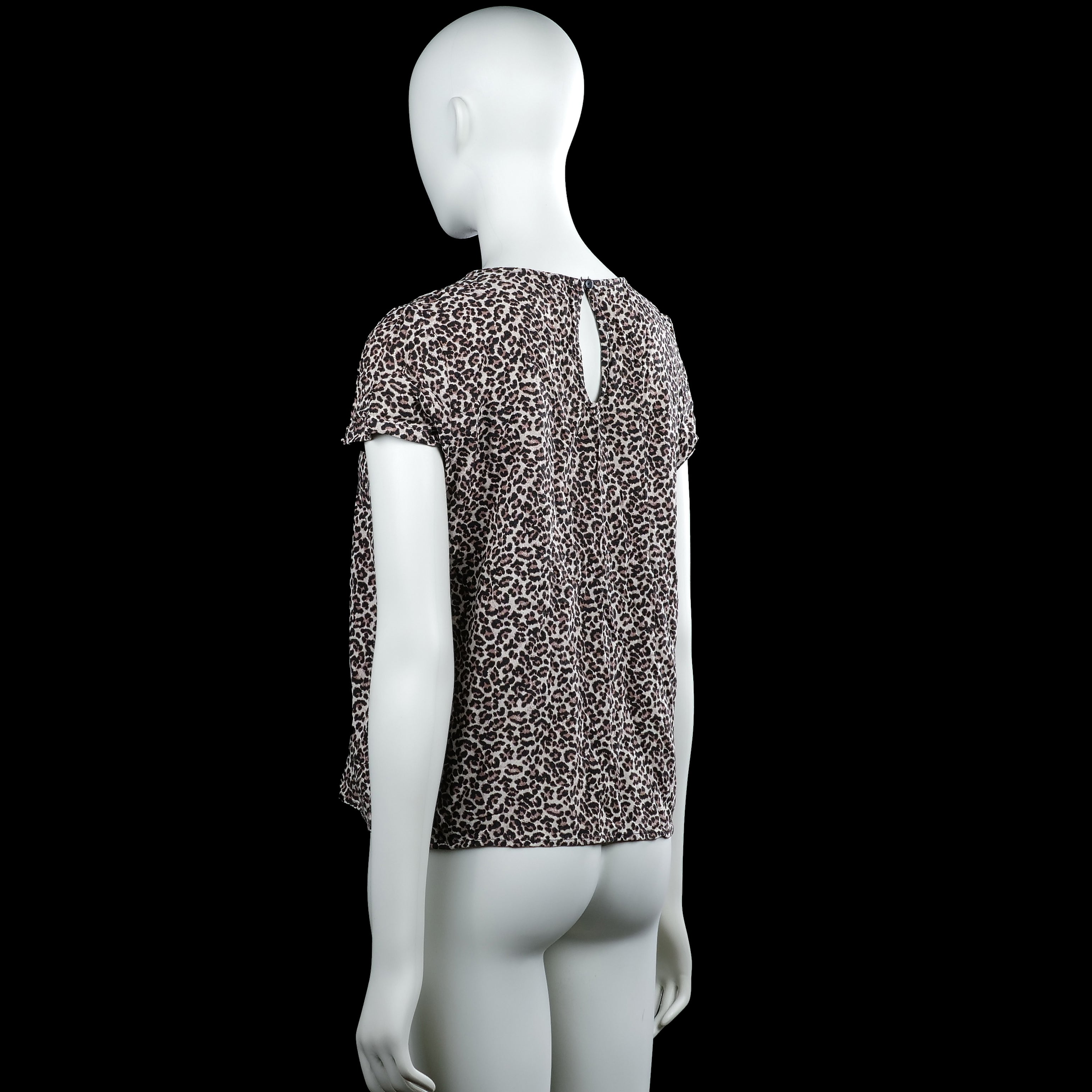 T-shirt - Beige & Black - Size 38