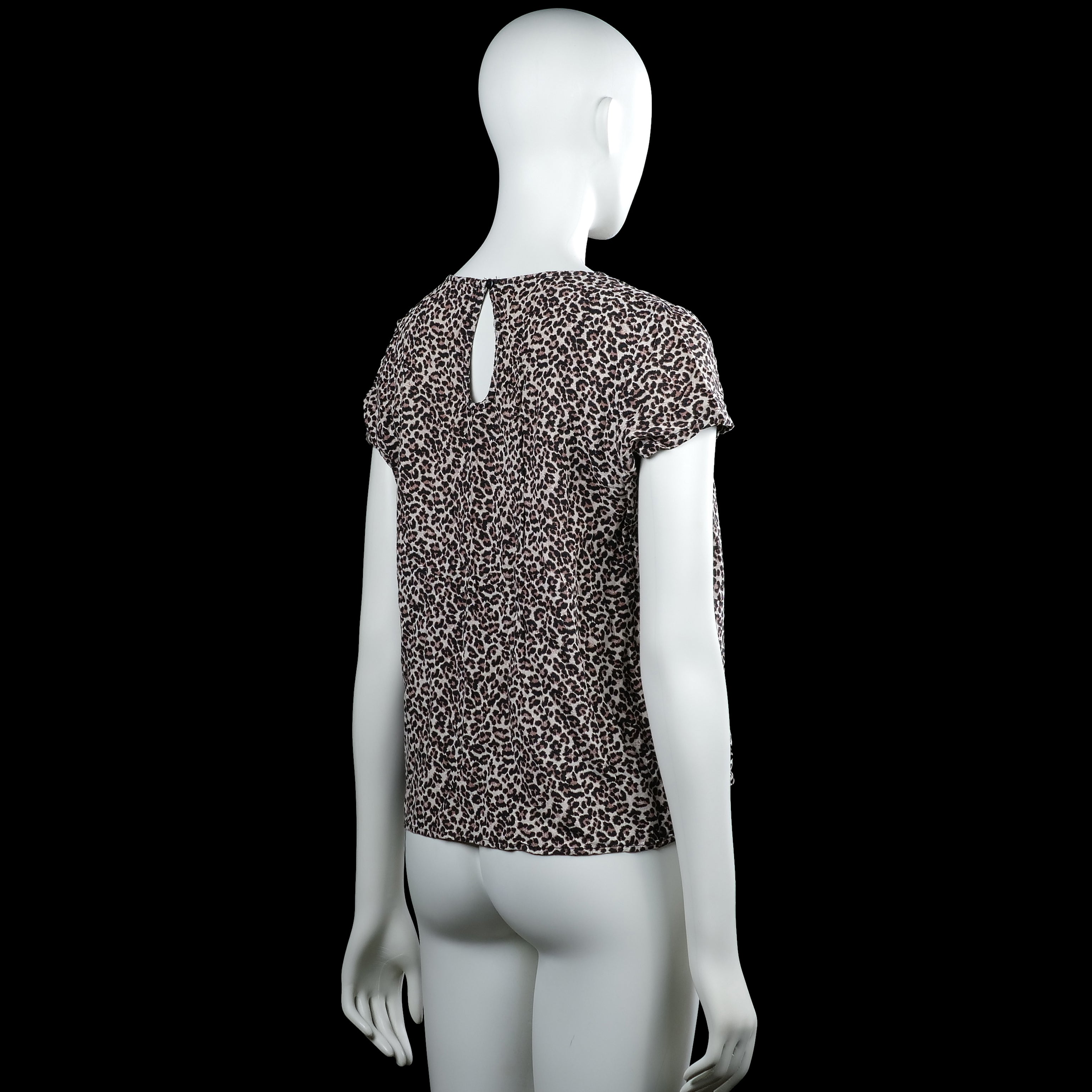 T-shirt - Beige & Black - Size 38