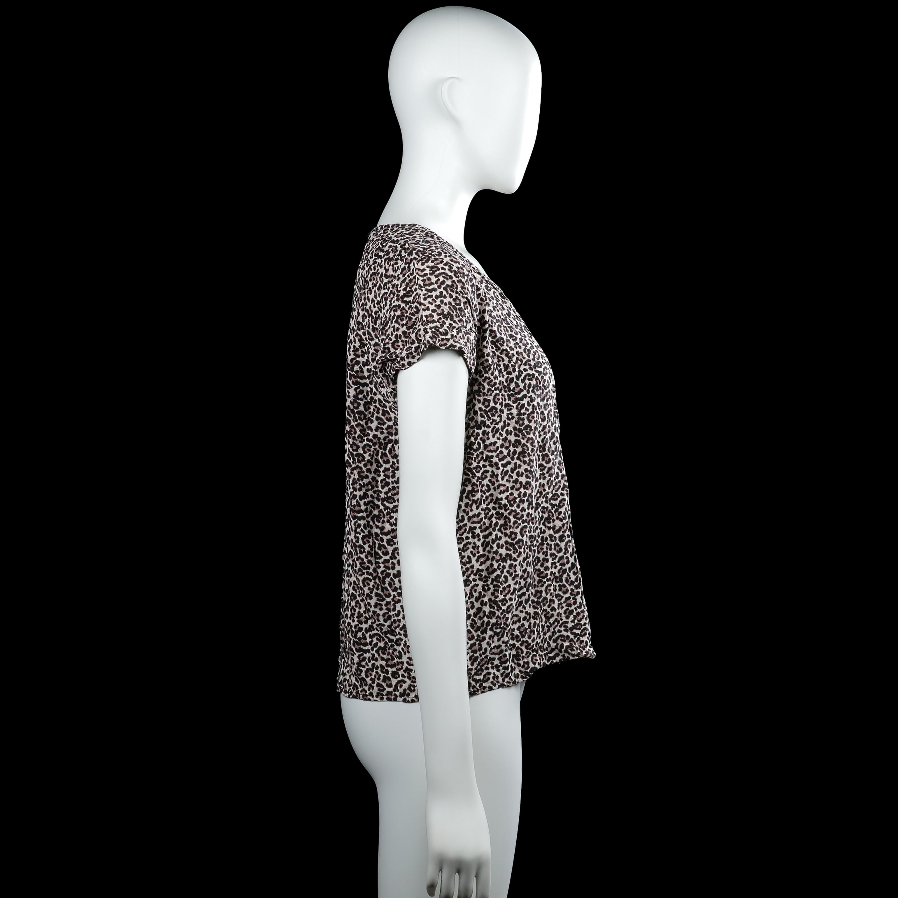 T-shirt - Beige & Black - Size 38