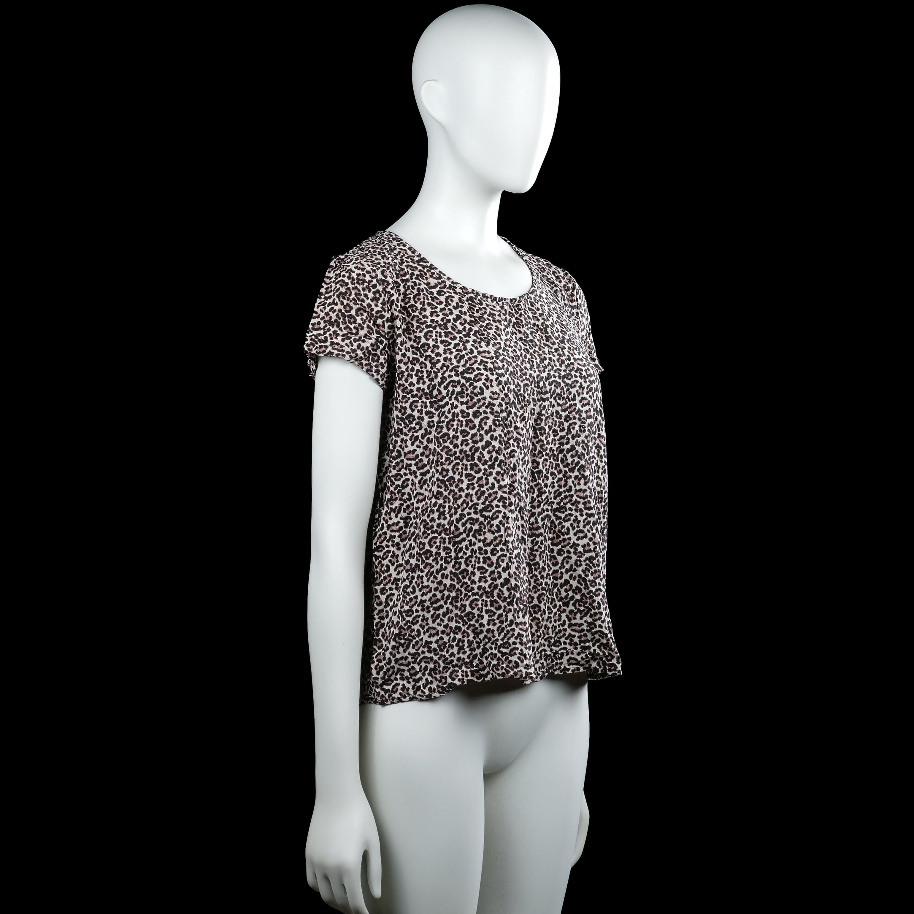T-shirt - Beige & Black - Size 38