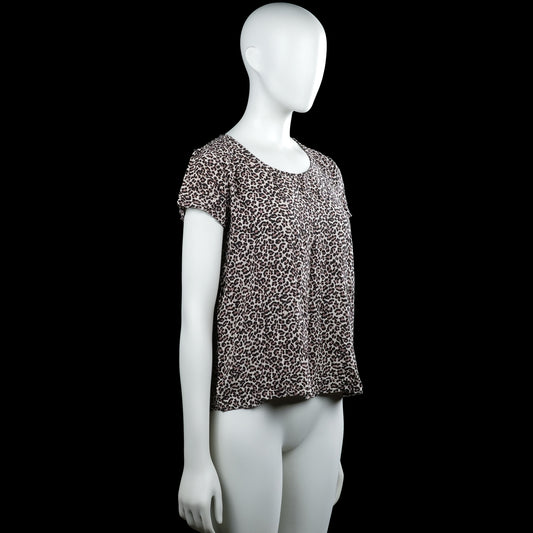 T-shirt - Beige & Black - Size 38