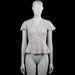 Lindex Holly & Whyte - Blouse - Ivory - Size XS - Ivory solid top with a V-neck and short flutter sleeves. Overlap front detail with a peplum hem and plain sleeve cuffs.